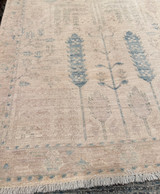 light color beige background Tree design decorative runner 2'8X9'5