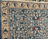 Light blue and beige Transitional design hand-woven room size carpet 8'3x9'9