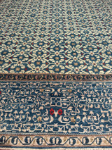 Light blue and beige Transitional design hand-woven room size carpet 8'3x9'9