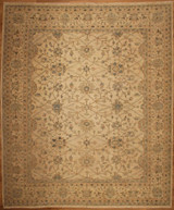  Transitional style light color room size hand knotted Rug (8'X9'8) 