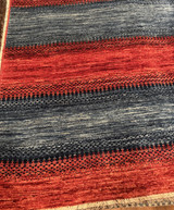 Colorful Hand-Knotted Afghani Runner 2'9x9'7