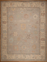 Light color floral room-sized hand-knotted rug made in Pakistan, 9'2"x11'10"