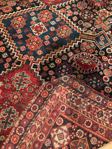 Handwoven Antique Tribal rug 4'11x6'4