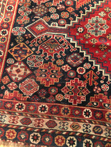 Handwoven Antique Tribal rug 4'11x6'4