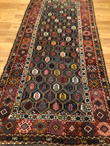 Antique Bakhtiari style Tribal rug 4'x9'10