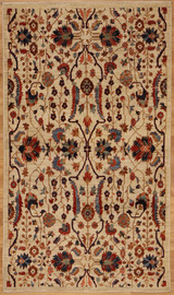 Beige Background Tradional design medium size rug 3'9x6'6