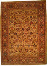 Traditional Gold color background large carpet 10' X 13'9 