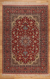 Vantage Hand Knotted Isfahan rug 4'10x7'5