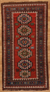 Antique Hand Knotted Luri rug 3'4x6'4