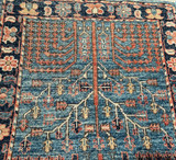 Ligh blue background, narrow and short runner 2'  x 6'1"