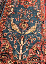 2x6 narrow Blue background short  runner.
