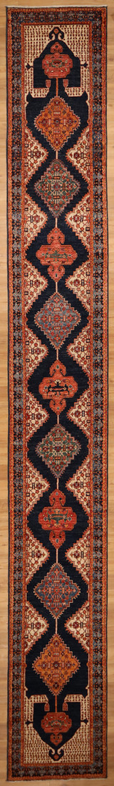 20' feet  Hand knotted  Tribal Pakistan Long runner.