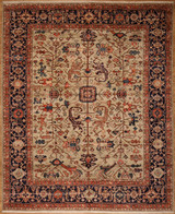 8'x10' Hand knotted Pakistan Sage Gray background Room size Rug.