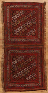 5 feet Long Hand knotted Persian Bakhtiari Runner.