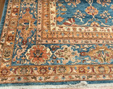 Zeglar Mahal Style light blue rug 8'4 x 9'1