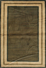 Contemporary Rugs Green background modern design rug 4' x 6' 