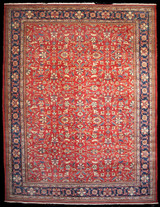 Traditional Red background Room size Traditional design rug 9' x 11'10 