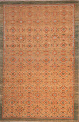 Transitional Gold background transitional design Hand woven rug 3'11" X 5'11" 