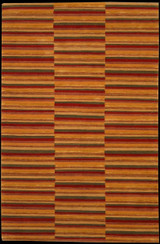 Tibetan 3'11" X 6'1" Wool and Silk 150 Knot Modern design Tibetan Rug 