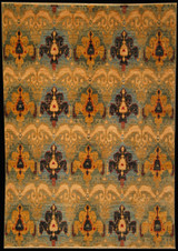 Transitional Ikkat design rug 5'5 X 7'7 