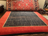 Contemporary Rugs Room size Gabbeh style Rug 9'0" X 12'1" 