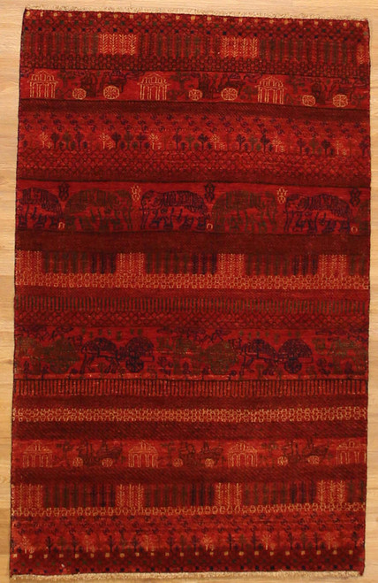 Modern Hand woven Modern Design Rug - India 3'2 x 5' 