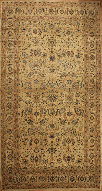 Traditional Light color wide runner woven with Organic dyes and hand-spun wool 6' x 11'6â€ 