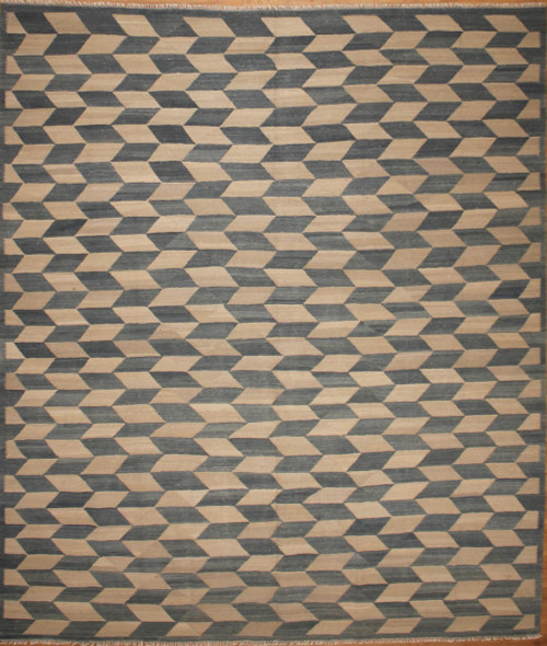 Modern Hand woven Modern design Kilim 8'3 x 9'7 