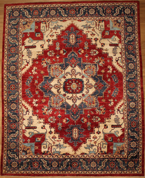 Traditional Persian Heriz Design 7'10 x 9'11 rug 