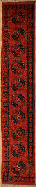 Traditional Fourteen foot long red runner 2'9 X 14'5. 