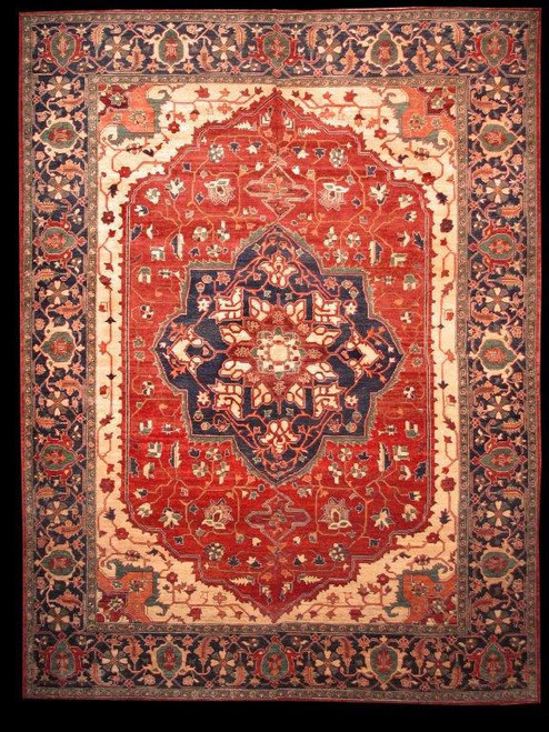 Tribal Rugs Afghan Heriz Serapi design carpet 9'11 X 13'11 