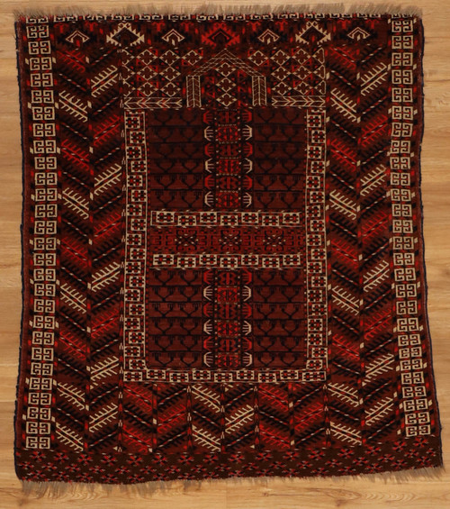 Antique Tekke Turkmenr rug 3'6 X 4'