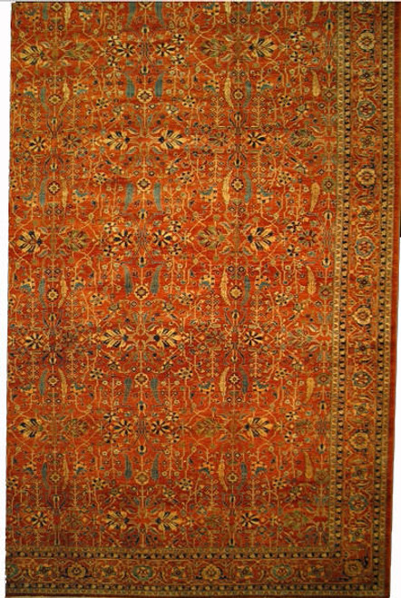 Traditional Large size rust background Carpet 11'10 X 17'3 