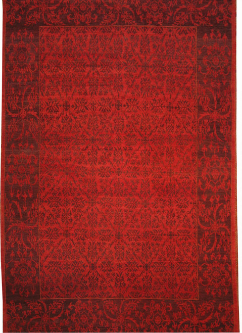 Contemporary Rugs Contemporary style Red and black Carpet 6' x9'3 