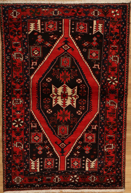 Antique Rugs Old Persian Hammadan rug 4'6 X 6'7 