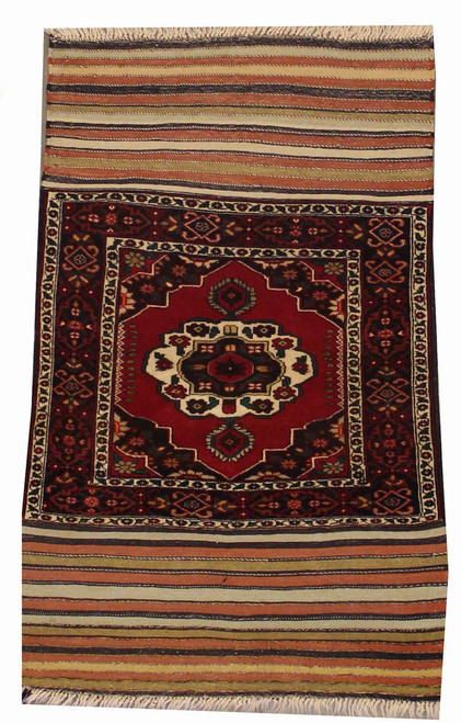  Traditional design bag face carpet 2'11 X 4'6 