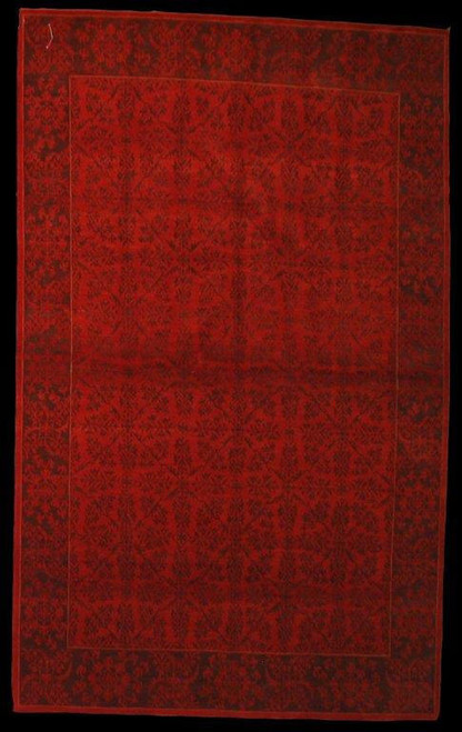Tibet Red Background Contemporary design hand woven carpet 5'1 X 8'1 