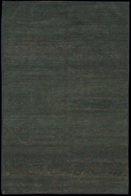 Modern Hand Knotted Green modern design Carpet 4' X 6' 