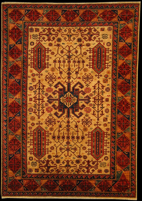 Afghanistan 5'6" X 7'10" Geometric design Rug 