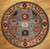 Traditional Eight foot round hand knotted rug 