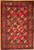 Tribal Rugs Red background Turkmen design carpet 6' X 8'11 