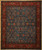 Traditional Medium blue background living room size rug 8'1 X 9'9 