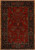 Traditional Hand knotted Red background Traditional design organic dyes wool Area rug 4'2 X 6'1 