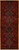 Hand Knotted red background Tribal design runner 2'10x7'9