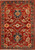 Traditional Rust background rug 2'1 x 3' 
