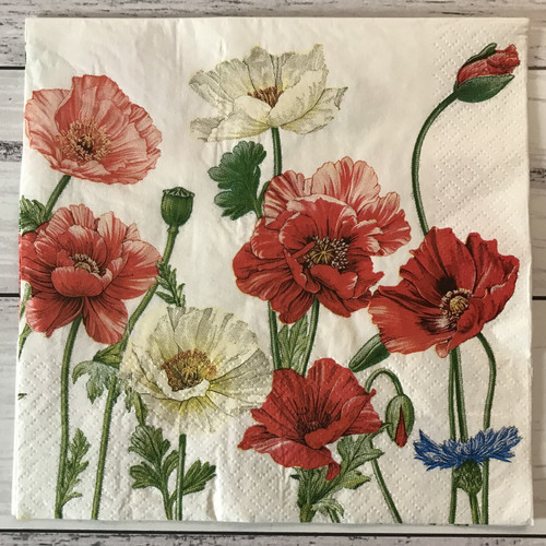 Paper Collage Napkins │Poppies