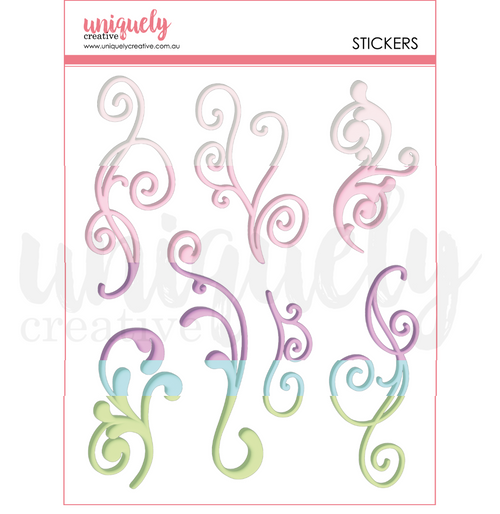 Flourish Puffy Stickers