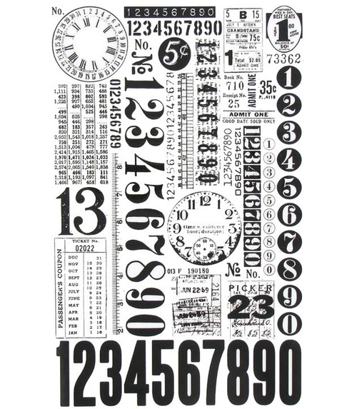 Remnant Rubs - Numbers - Tim Holtz Idea-ology Collection (SDTH93056)