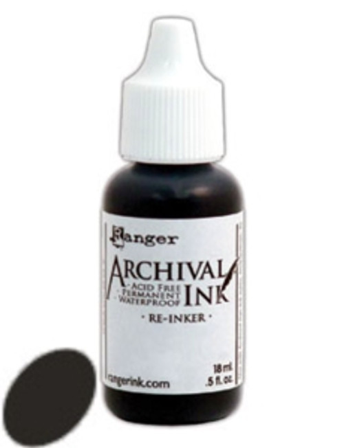 Ranger Archival Reinker .5 Ounce - Jet Black