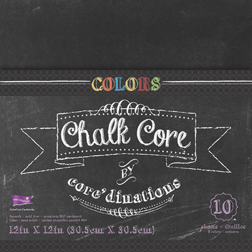 Core'dinations - Colors Chalk Core 12x12 - 5 colors/10 sheets